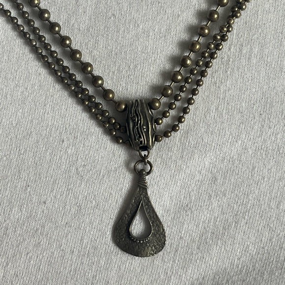Vintage Silpada Sterling Silver 3 Strand Cascading Pendant Necklace - Picture 1 of 3